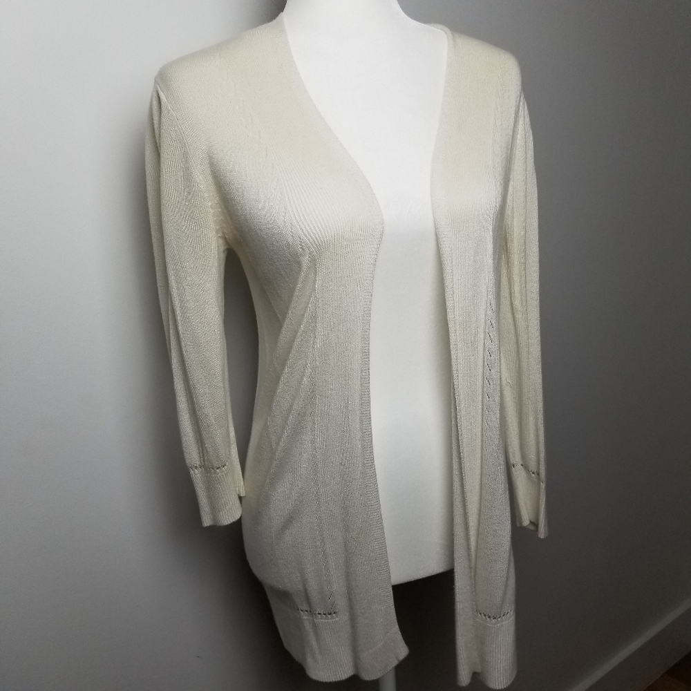 Loft Outlet White Cover up Sweater S